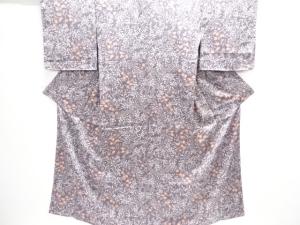 未使用品　草花模様小紋着物